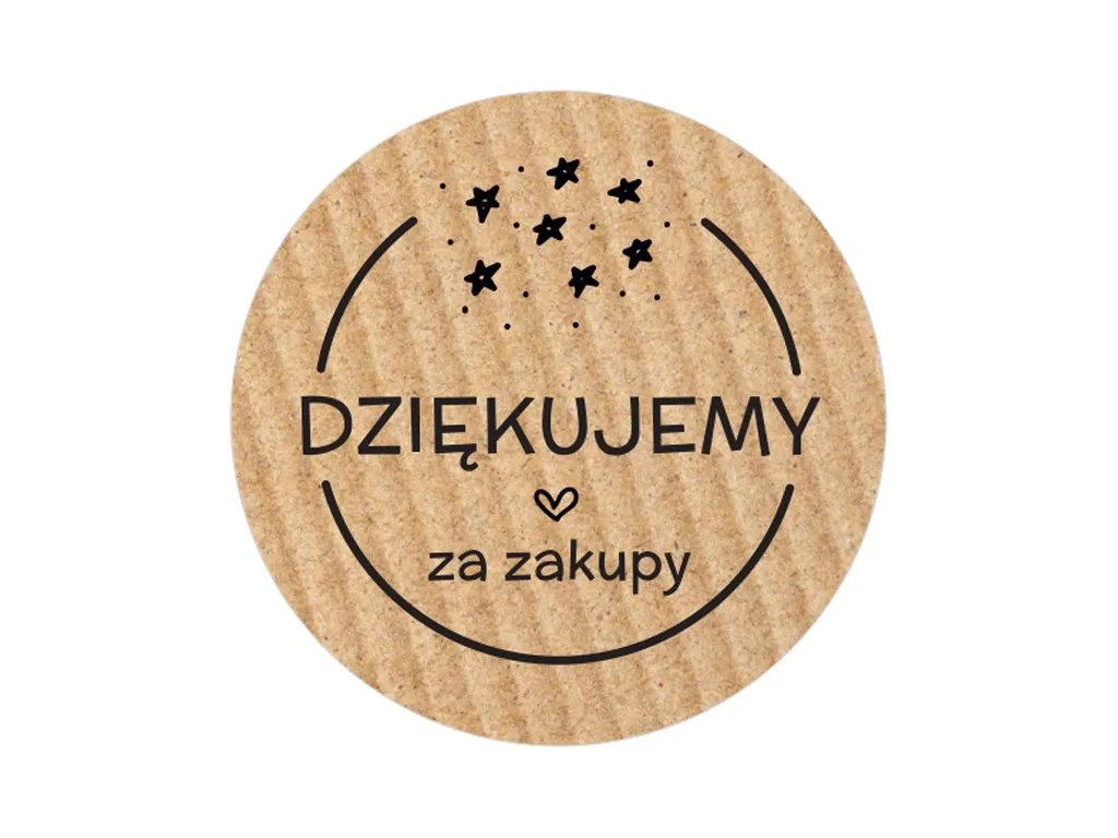 podziękowanie za zakupy ekonaklejka