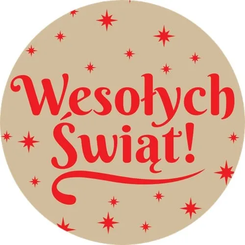 Naklejka świąteczna Wesołych Świąt